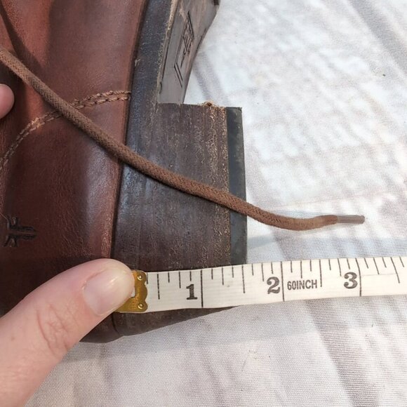 Frye Brown Leather Lace-Up Ankle Boots – Women’s Size 7.5M - Picture 8 of 11